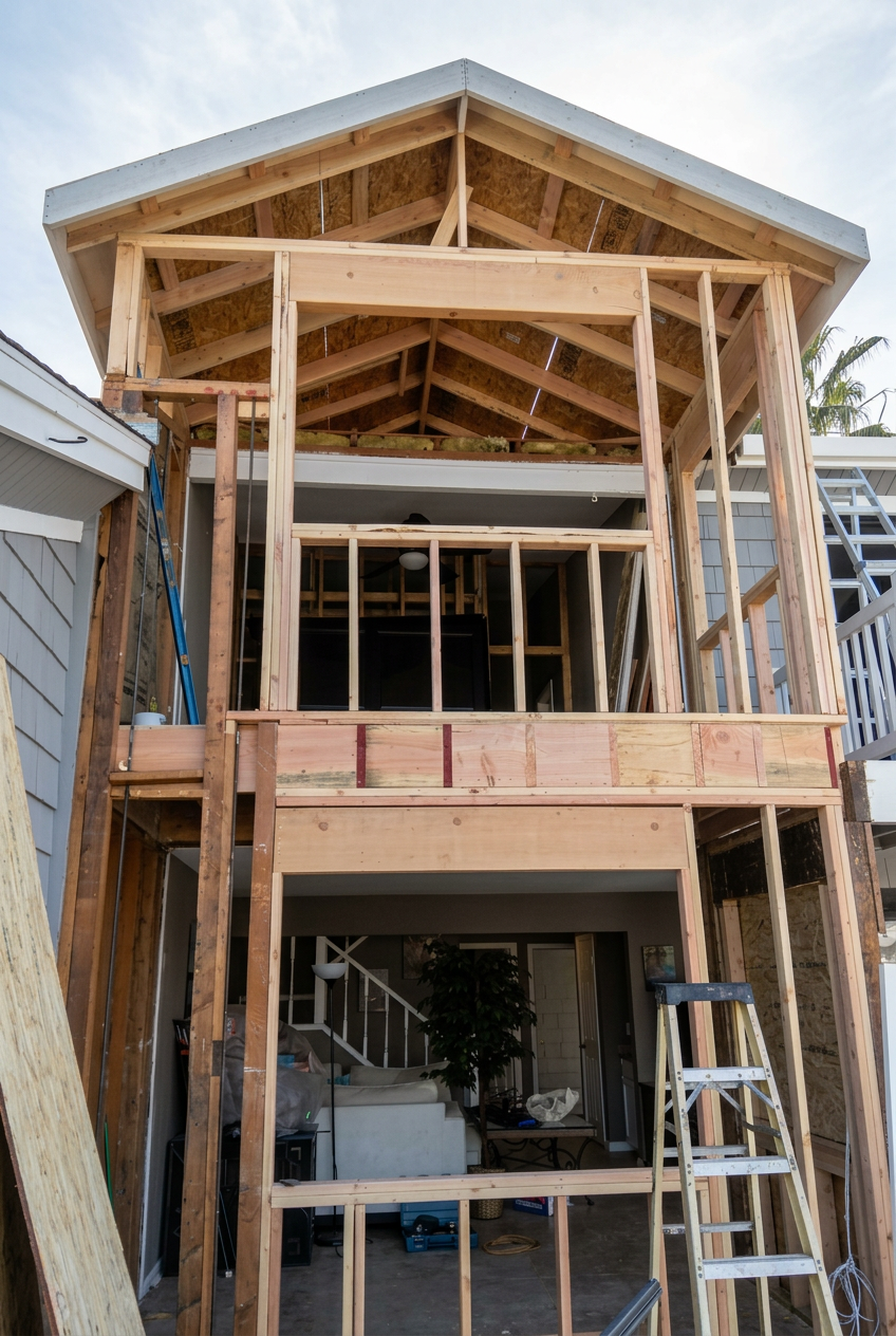 Two-Story Addition Framing
